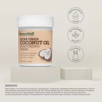 NatureWell Extra Virgin Coconut Oil Moisturizing Cream (16 oz.)
