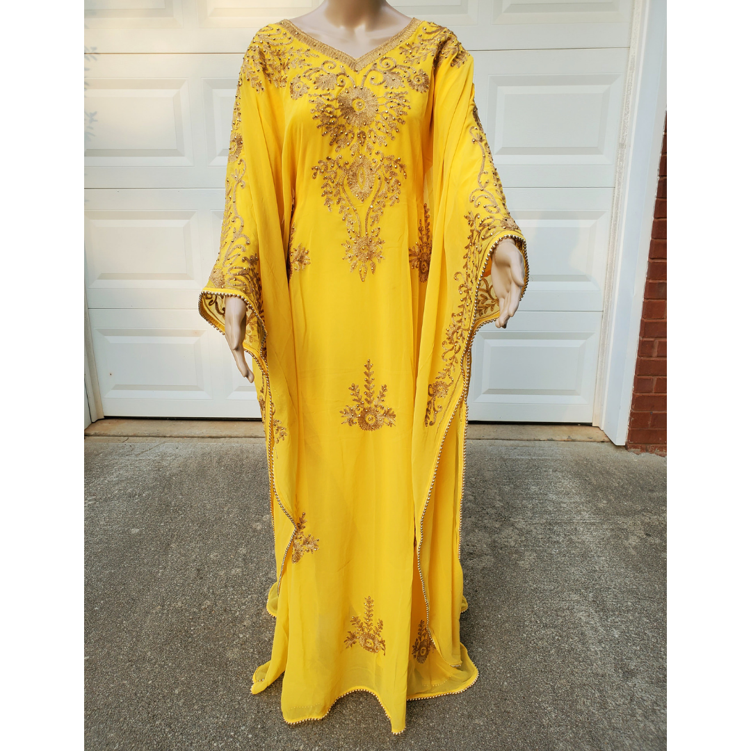 Priyanka Elegant Embroidered Kaftan Party Dress for Women