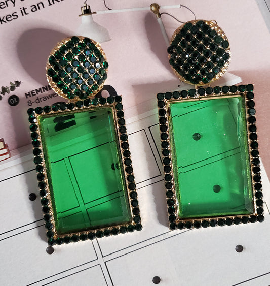 Emerald Field Earrings