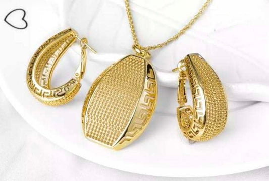Carpet Oval Party Jewelry Set