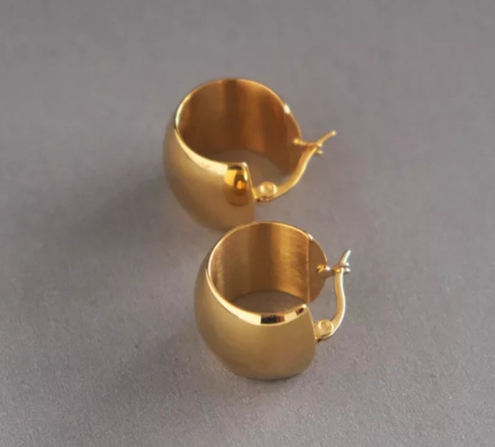 18k Gold-Plated Hypoallergenic Hoop Earrings
