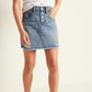 Girls High-Waisted Cutoff Jean Skirt