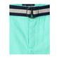 Boys Belted Chino Shorts - Mellow Aqua