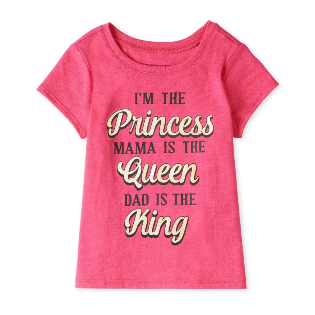 Baby And Toddler Girls I'm The Princess Graphic Tee - Pink