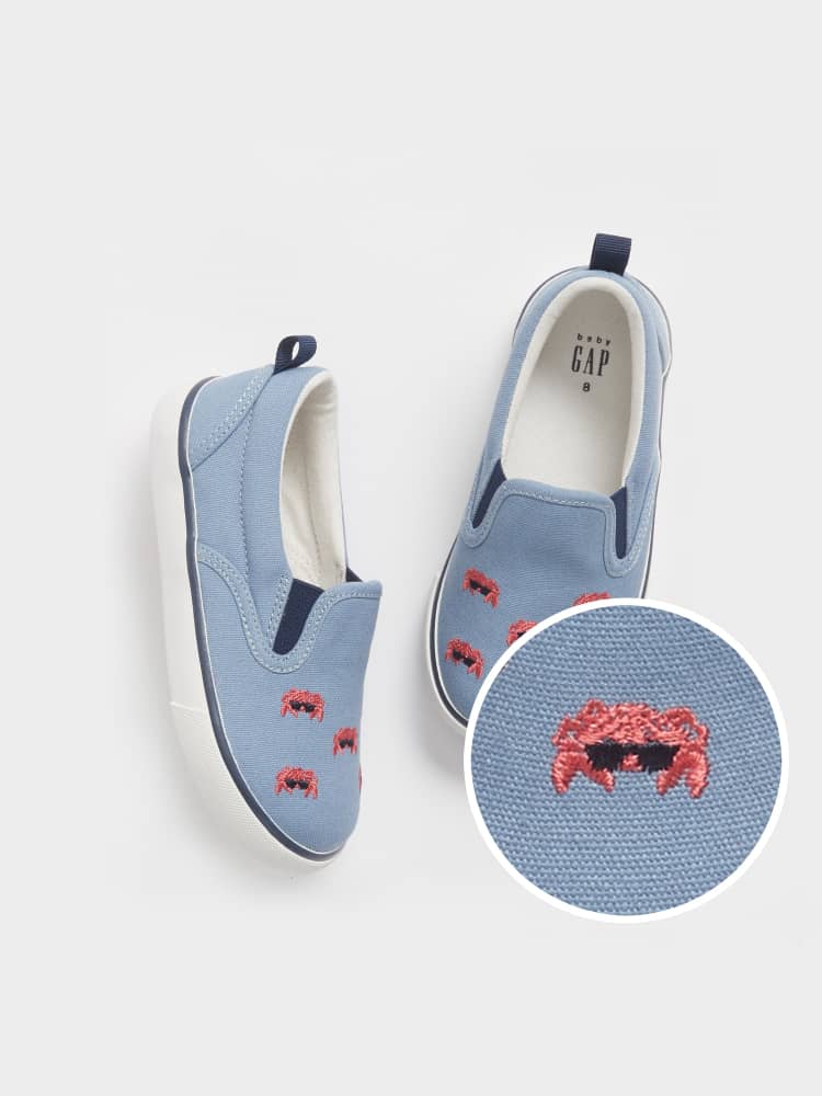 Gap Kids Crab Print Slip-On Sneakers