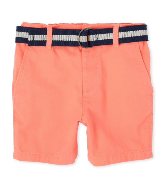 Baby And Toddler Boys Belted Chino Shorts - Desert Flower