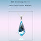 Custom Austrian Crystal Pendant with 925 Sterling Silver Necklace