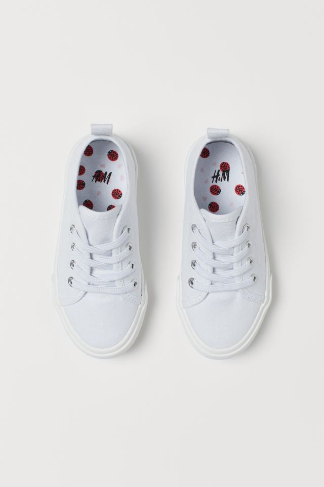 H&M Ladybug White Canvas - Unisex