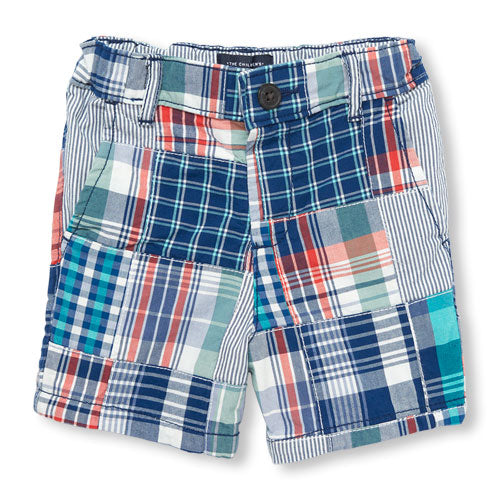 Baby & Toddler Boys Plaid Patch Chino Shorts
