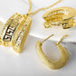 Gold-Tone Croissant Party Jewelry Set