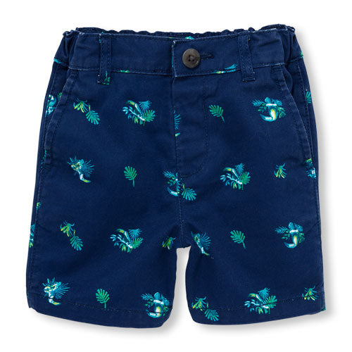 Baby & Toddler Boys Tropical Print Woven Shorts - Downpour