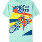 Boys Made For Speed Graphic Tee - S/D Mellow Aqua