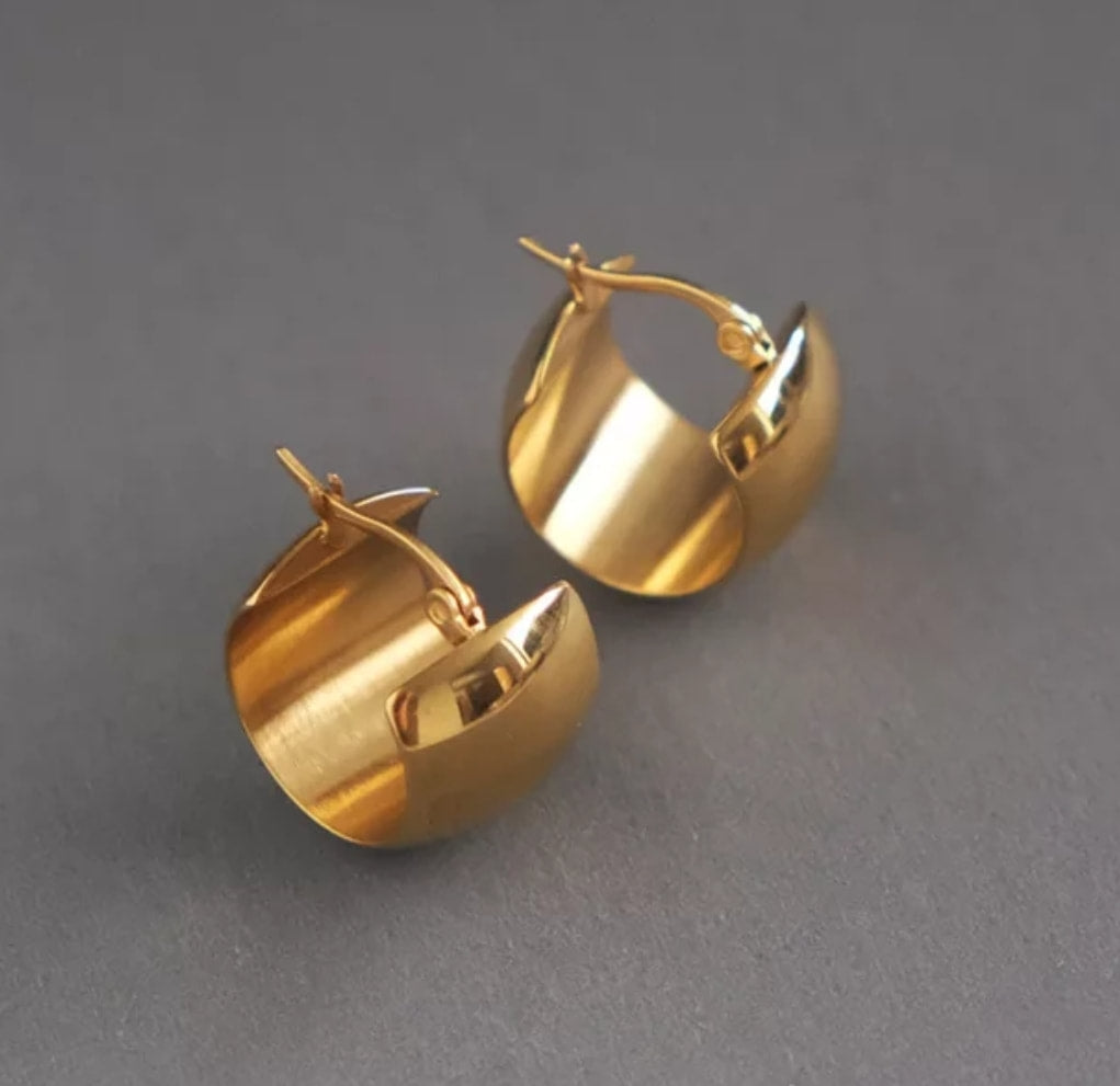 18k Gold-Plated Hypoallergenic Hoop Earrings