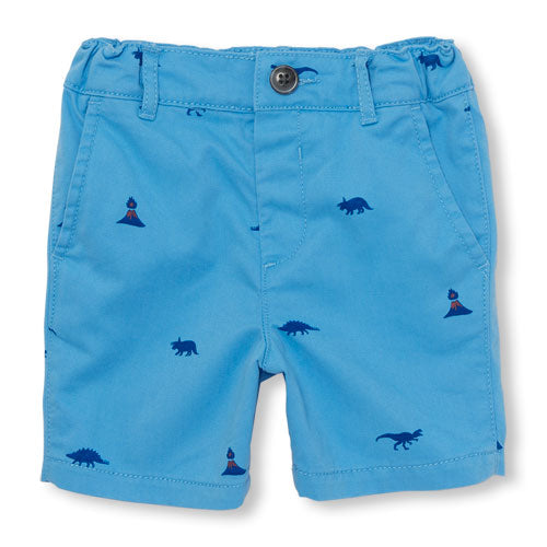 Baby & Toddler Boys Dino Print Woven Shorts - Seaside Sail
