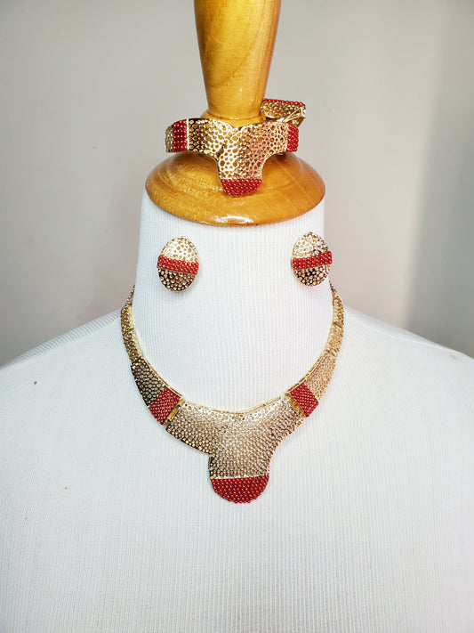 Cac-Coral Jewelry Set