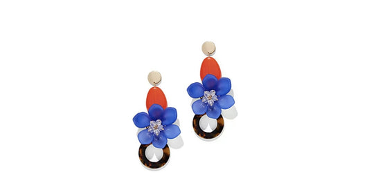 Floral Statement Dangling Earrings