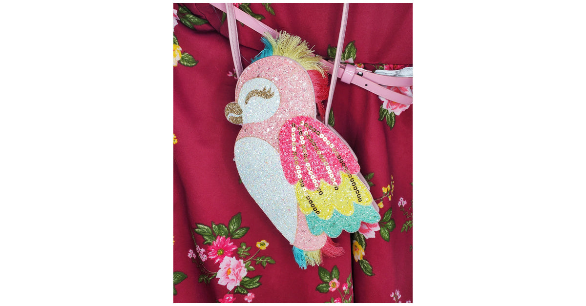 Girls Glitter Parrot Purse