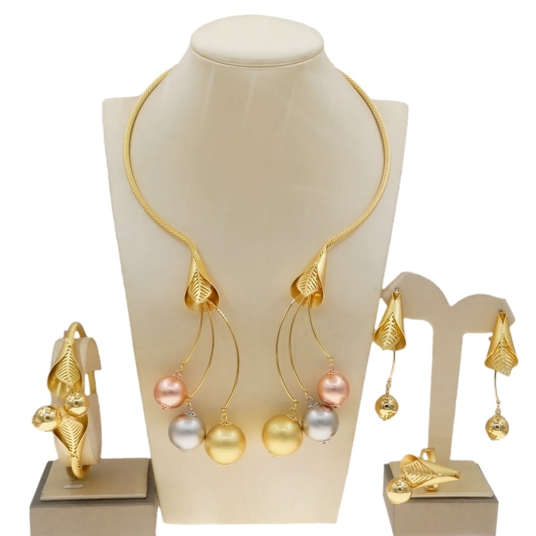 Tower Bells 18k Gold Inspired Jewelry Set