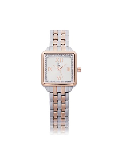 PAVE Square Link Watch