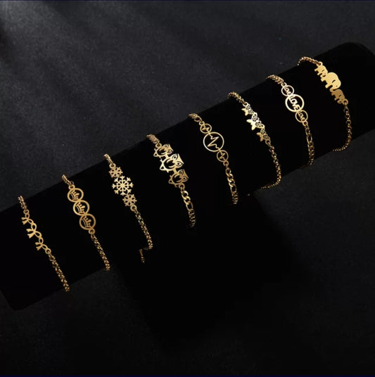 Adjustable Gold Plated Fashion Bracelets