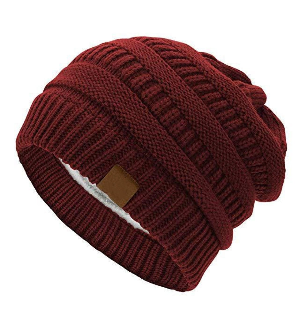 Unisex Fleece Lined Beanie Hat