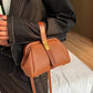 Chloe Vintage Mini Messenger Crossbody Handbag - Brown