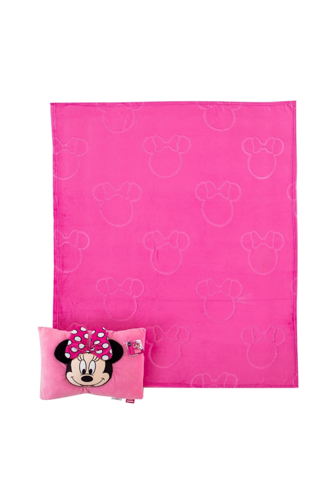 Disney Minnie Mouse "Think Pink" Pillow Pocket Throw 2-Pc. Set