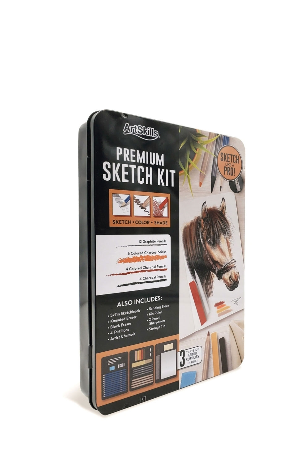 Assorted Premium Sketching and Drawing Kit, 39 Pieces