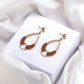Leafy Gold Earring - Brown