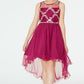 Rare Editions Big Girls Embroidered High-Low Illusion Dress