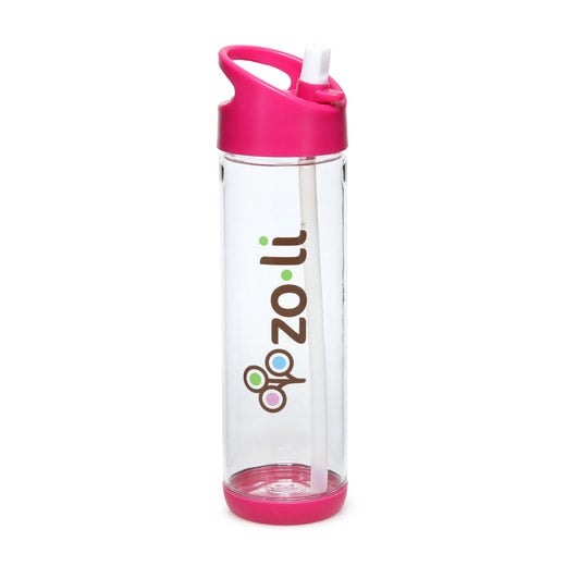 ZoLi PIP Water Bottle with Straw, 18 oz, Pink