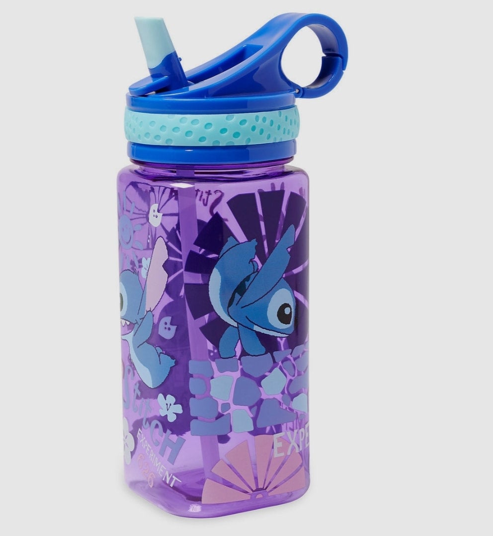 Lilo and Stitch Water Bottle with Built-In Straw