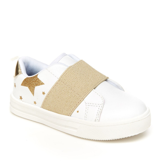 Oshkosh White & Gold Stars Lulu Slip-On Sneaker